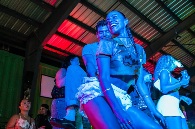 Picture of a woman and a man dancing