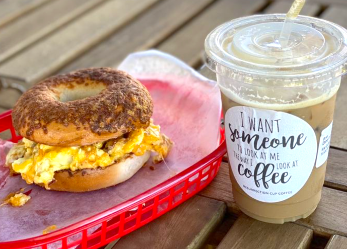 coffee and sandwich