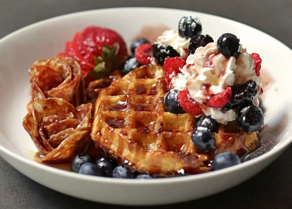 waffles on plate