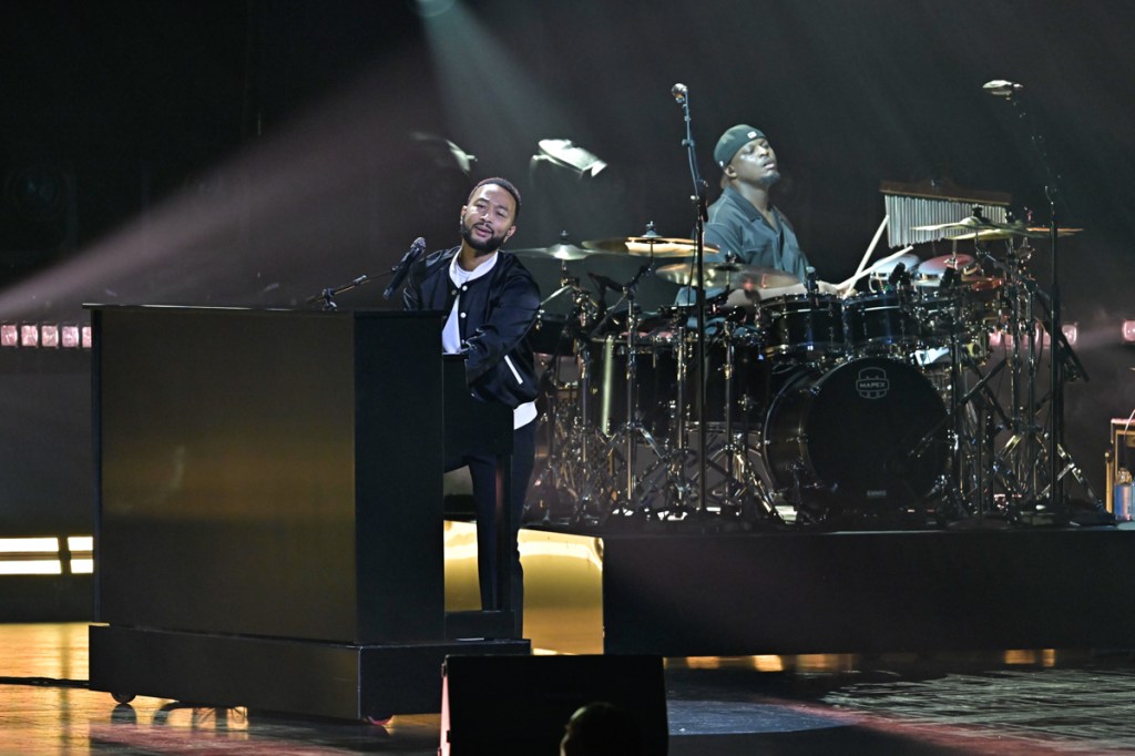 John Legend performs in concert during “Get Lifted 20th Anniversary Tour” at Hard Rock Live at Seminole Hard Rock Hollywood on Oct. 26, 2025 in Hollywood, Florida.