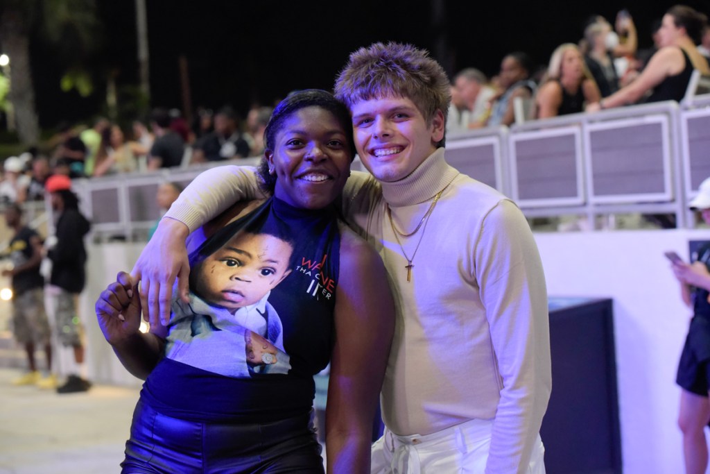 Fans at a Lil Wayne concert