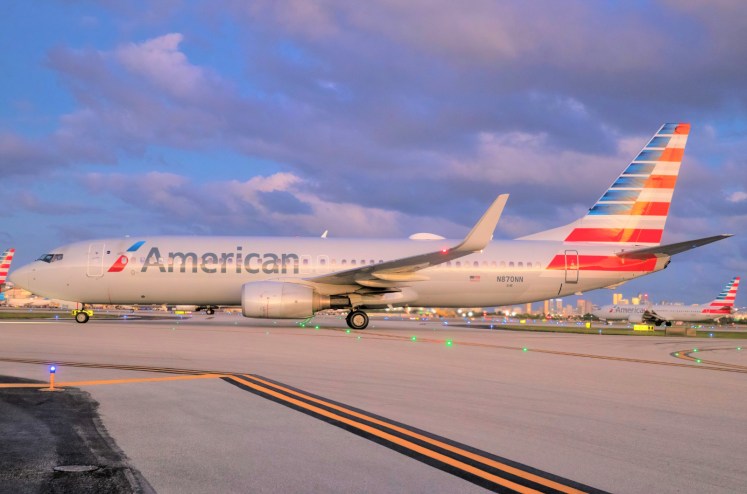 American Airlines plane at Miami International Airport