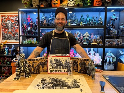 Miami Artist Attack Peter Teams Up With PBR for Limited Edition Godzilla Collab