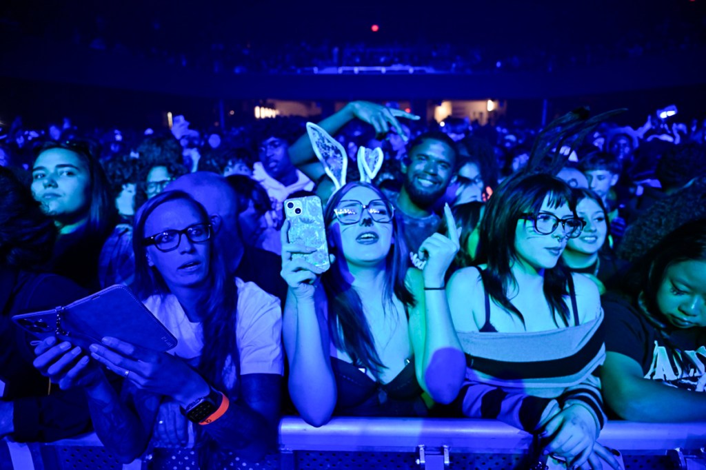 Fans screaming at a Kodak Black Concert