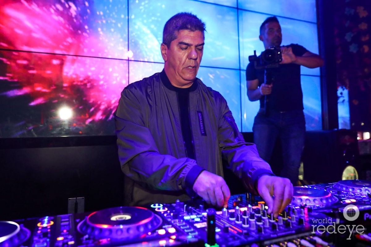 A photo of a man djing