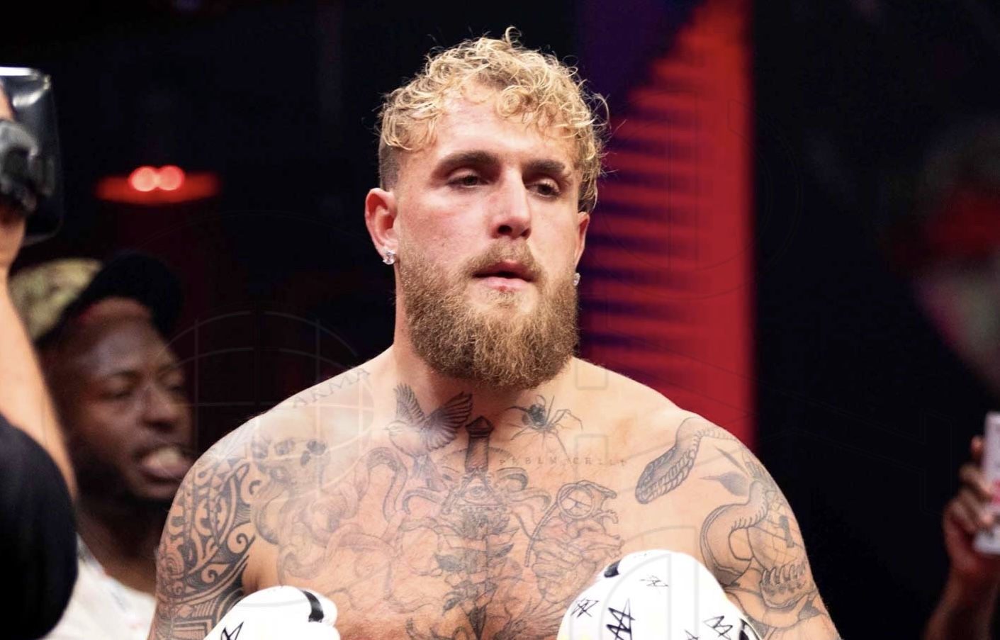 photo of Jake Paul boxing inside a ring