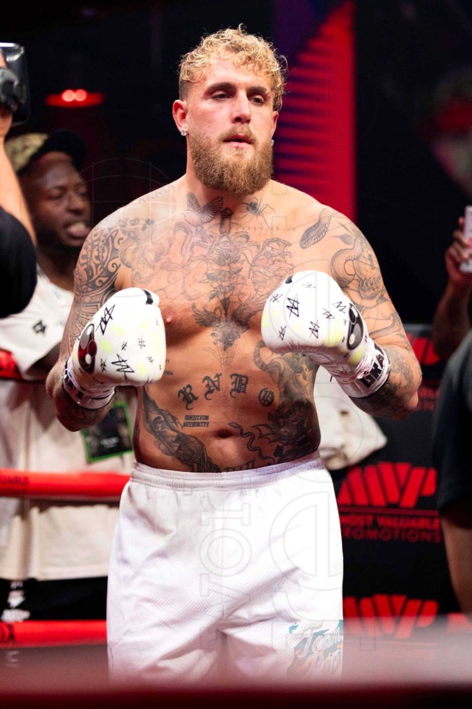 photo of Jake Paul boxing inside a ring