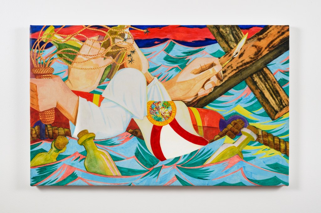 photo of a painting hanging on the wall in a gallery