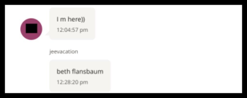 A screenshot of a conversation between Jeffrey Epstein and an unknown person whose name is redacted.