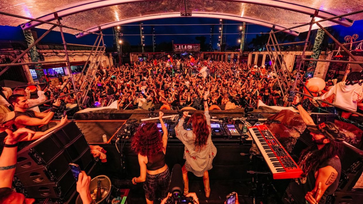 Photo of people at a party in Miami during Miami Music Week