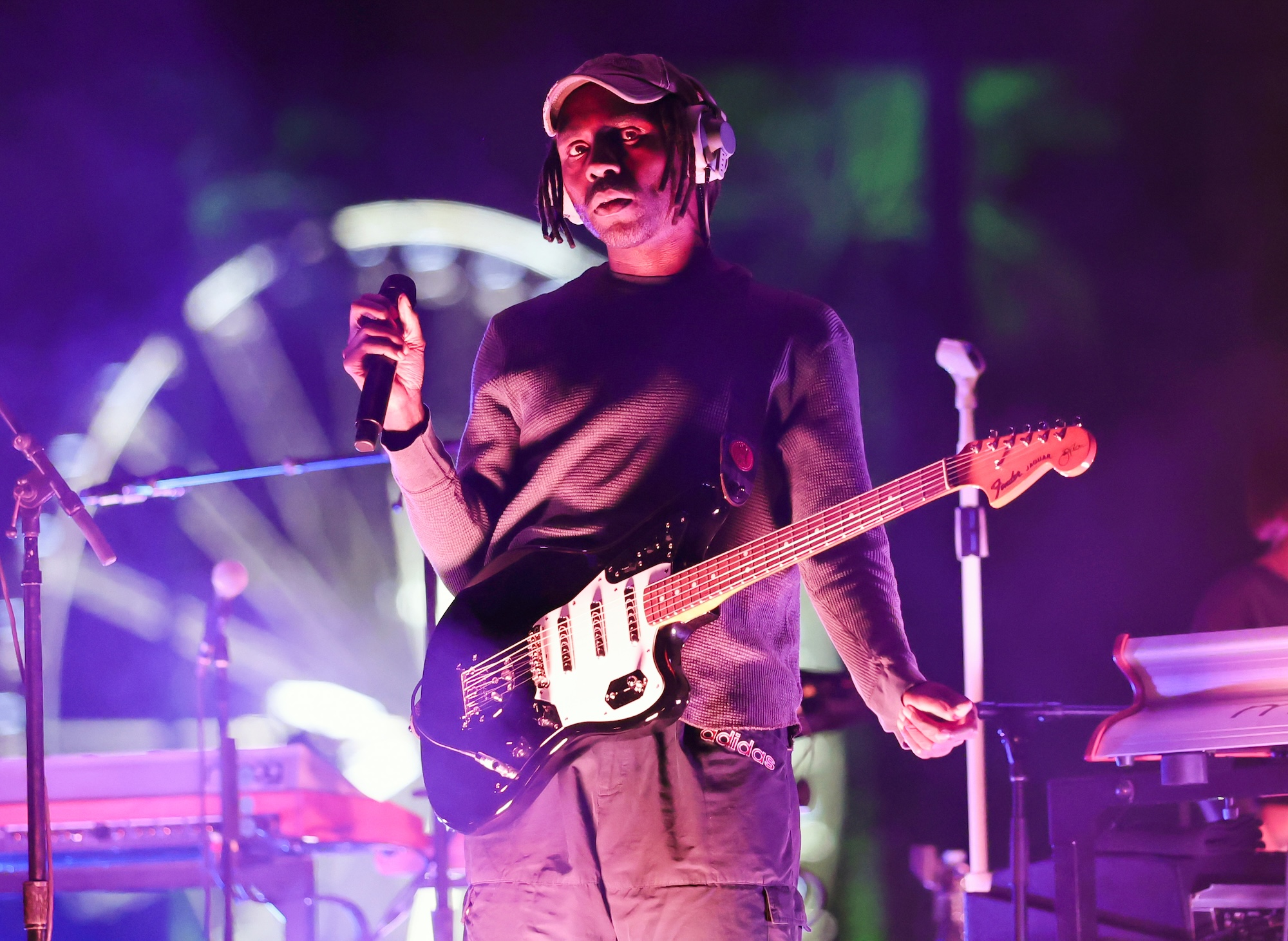 Blood Orange performs at the Mojave Tent during the 2026 Coachella Valley Music and Arts Festival at Empire Polo Club on April 17, 2026 in Indio, California.