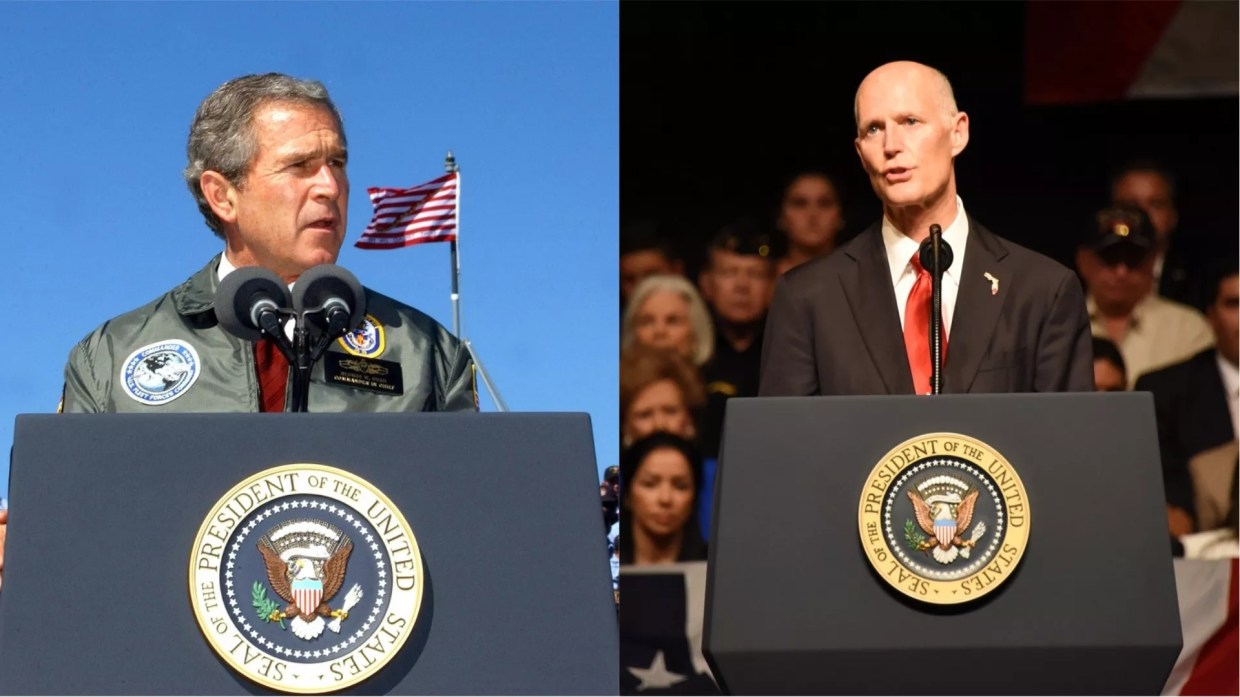 Rick Scott Ducks Trump but Lets George W. Bush Fundraise for His Senate Run