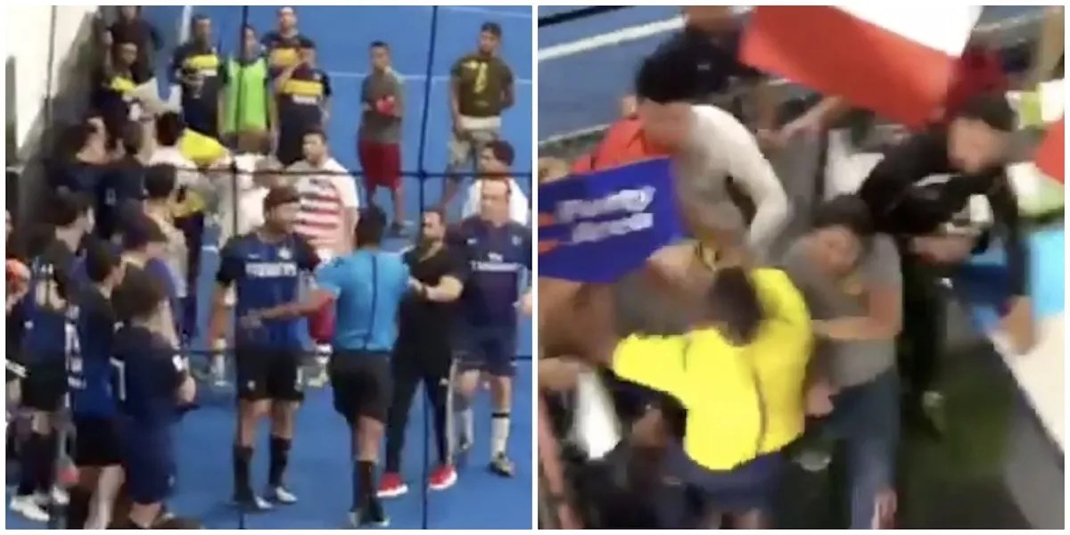 Video: Red Card Turns Into Massive Brawl With Ref at Doral Indoor Soccer Game