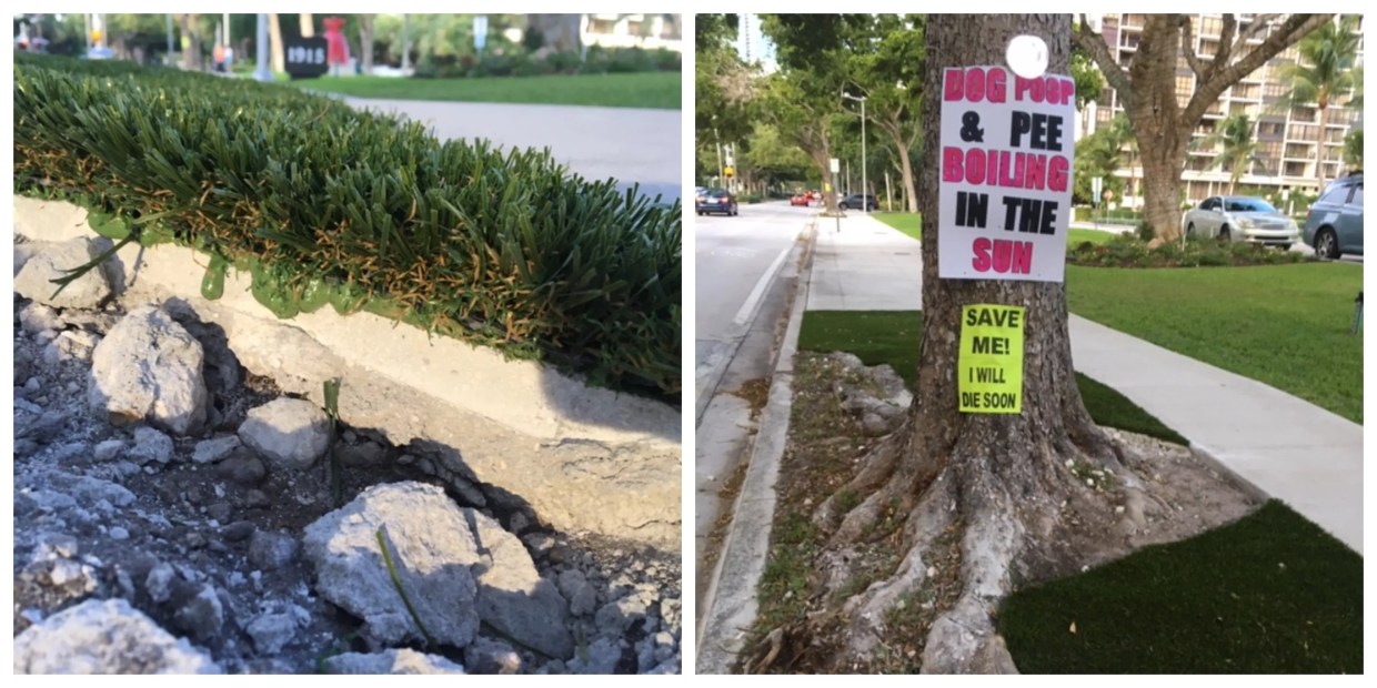 Brickell Residents Flip Out When City Tears Out Grass, Replaces It With Fake Turf