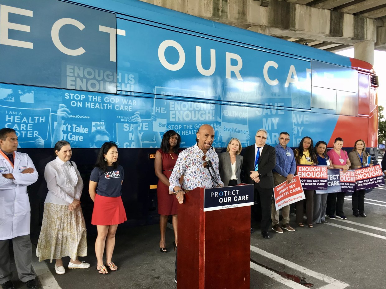 Montel Williams Joins Miami Healthcare Rally With Congressional Candidate Mary Barzee-Flores