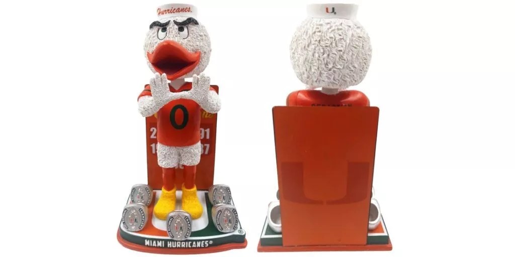 This Championship Bobblehead Is Just the Thing to Make You Forget the Canes’ Loss to the Gators