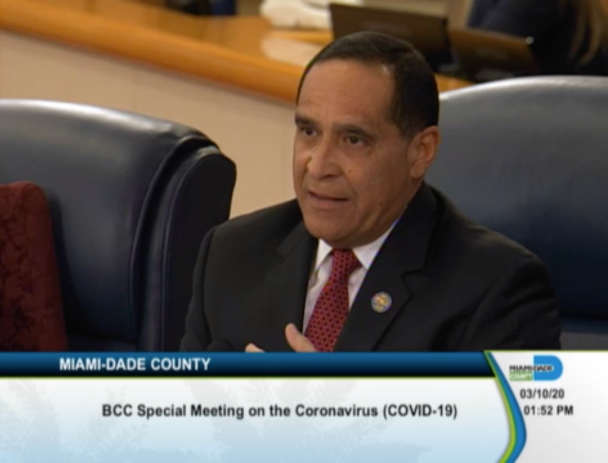 Miami-Dade Commissioner Complains He’s “Tired” of Hearing About Coronavirus