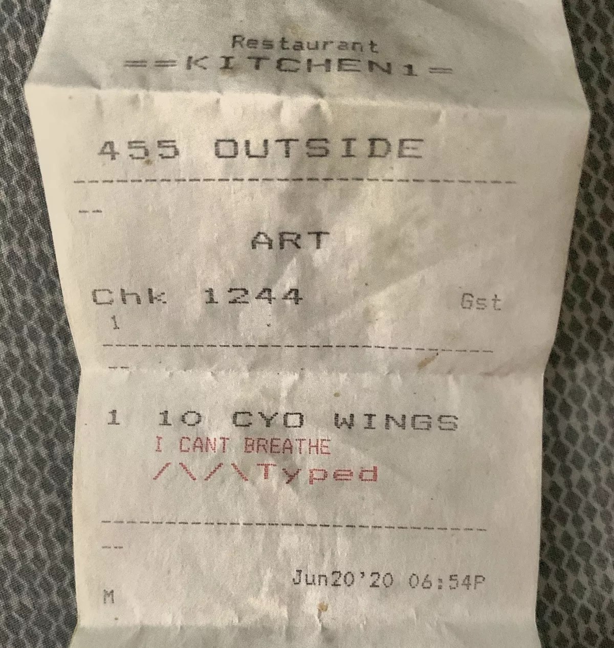 Miami Restaurant Worker Quits After Owner Nicknames Blackened Wings “I Can’t Breathe”