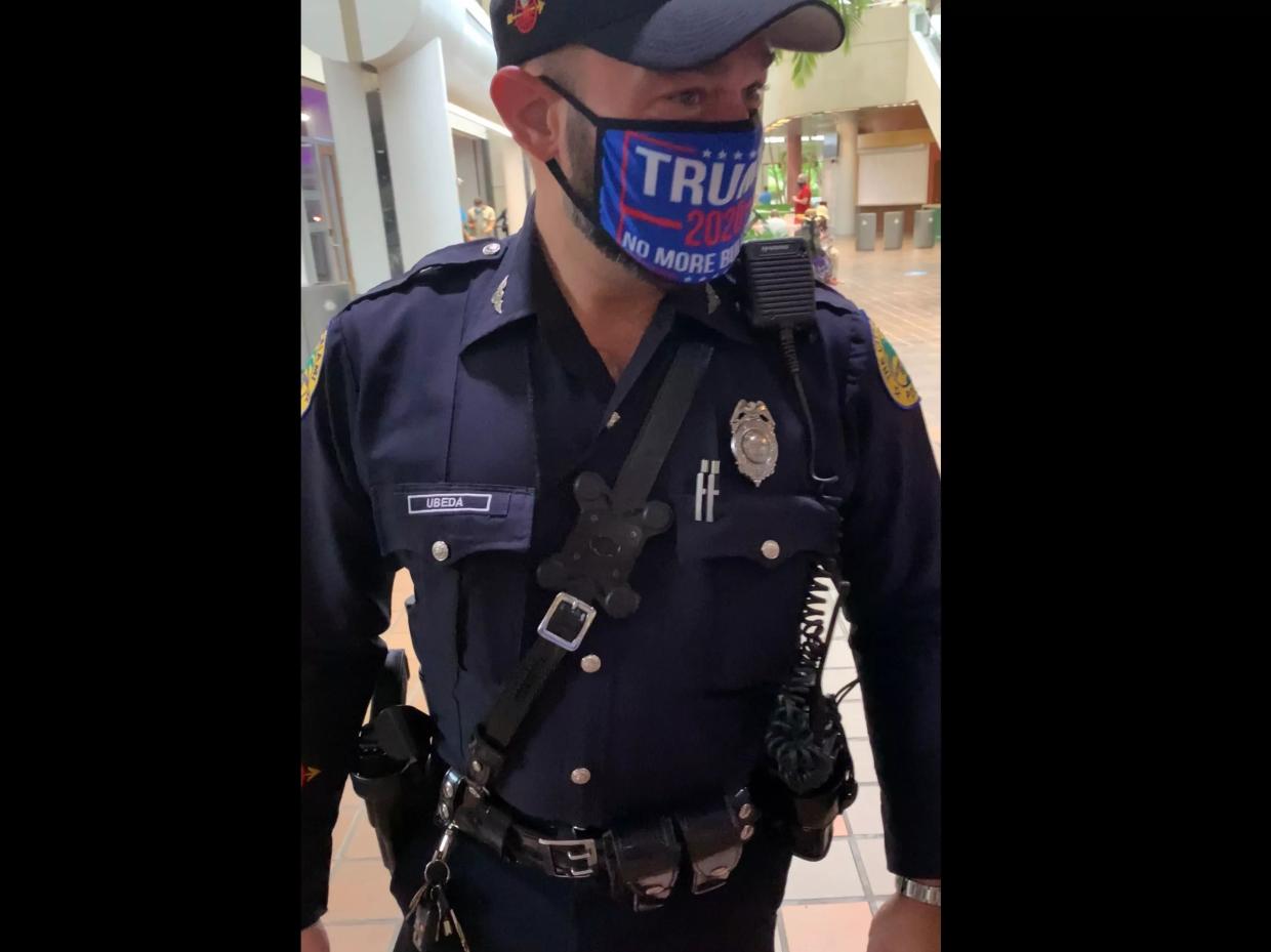 Miami Cop, in Full Uniform, Wears Trump Mask at Polling Place