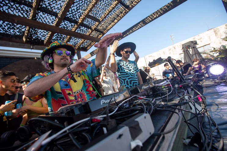 DJs at a Miami Music Week event at Factory Town