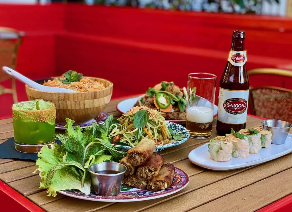 Foods on a wooden table
