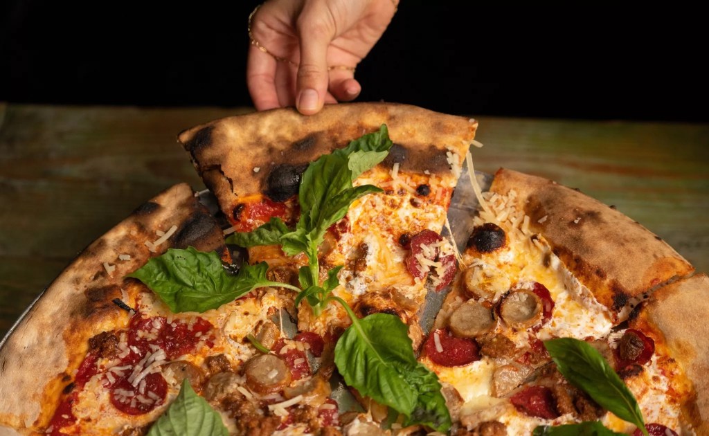 A slice of pizza