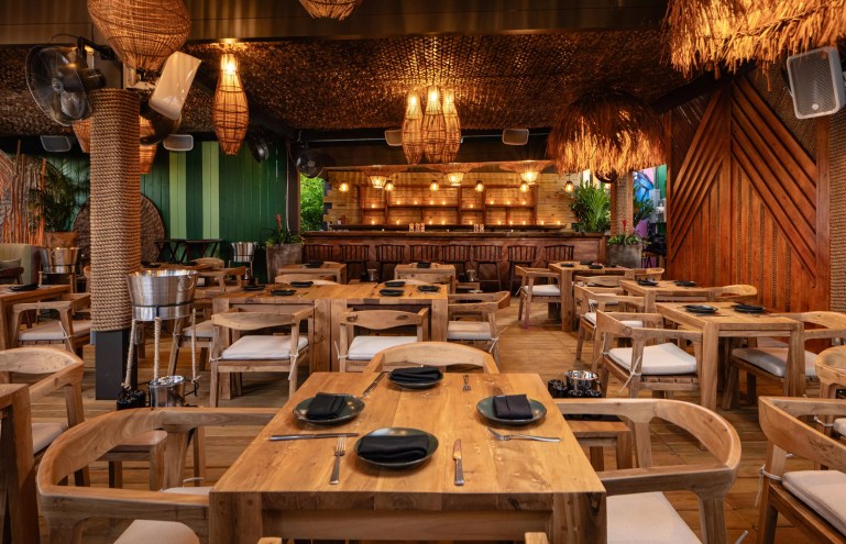 The interior dining room at Casa Ya'ax