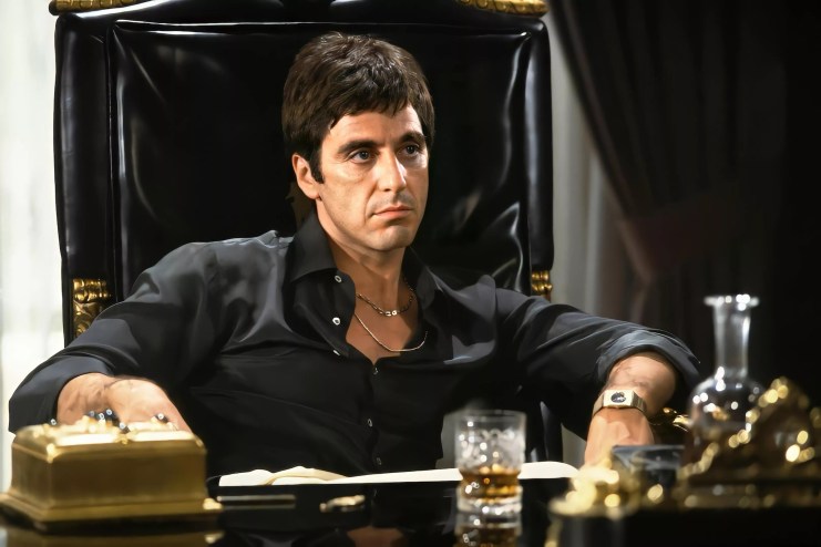 Al Pacino as the character Tony Montana in Scarface