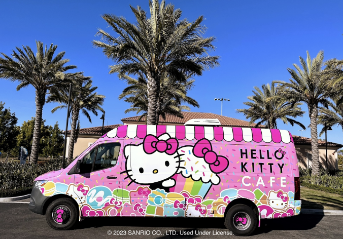 A pink truck