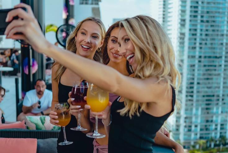 Girls taking a selfie