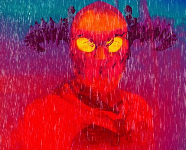 An infrared still from Harmoni Korine's movie Aggro Dr1ft