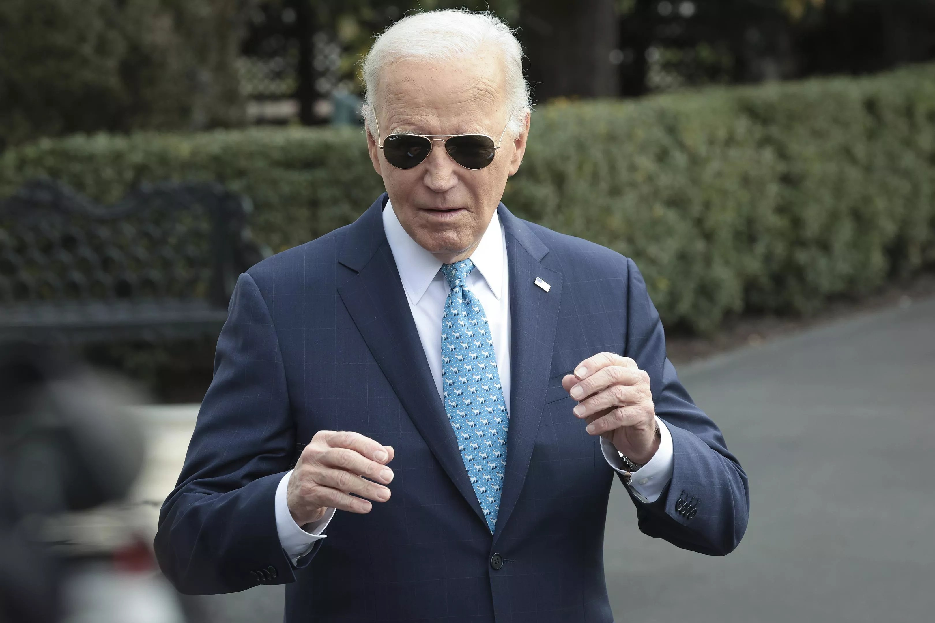 President Joe Biden sporting signature shades