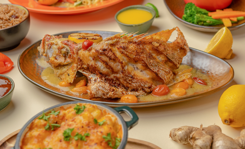 A fish dish served on the bone