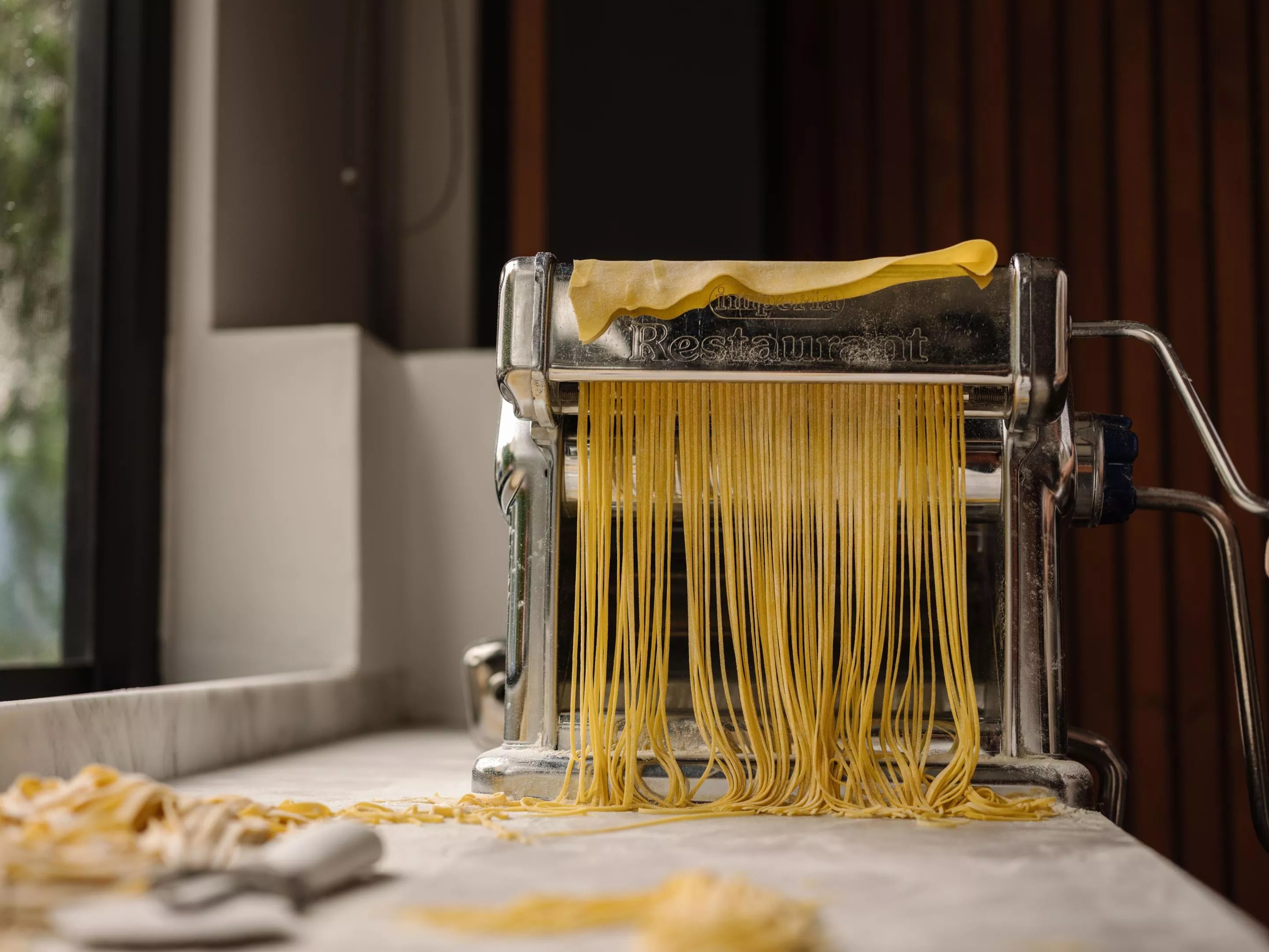 pasta being made
