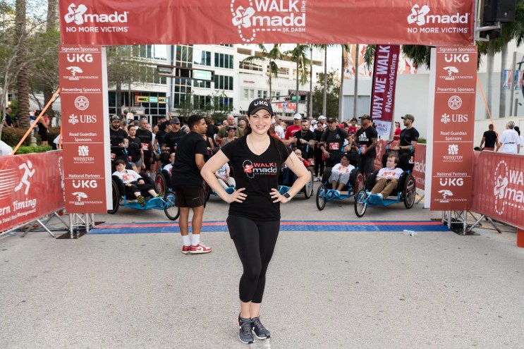 Heather Geronemus at the start line at the MADD Dash 5K