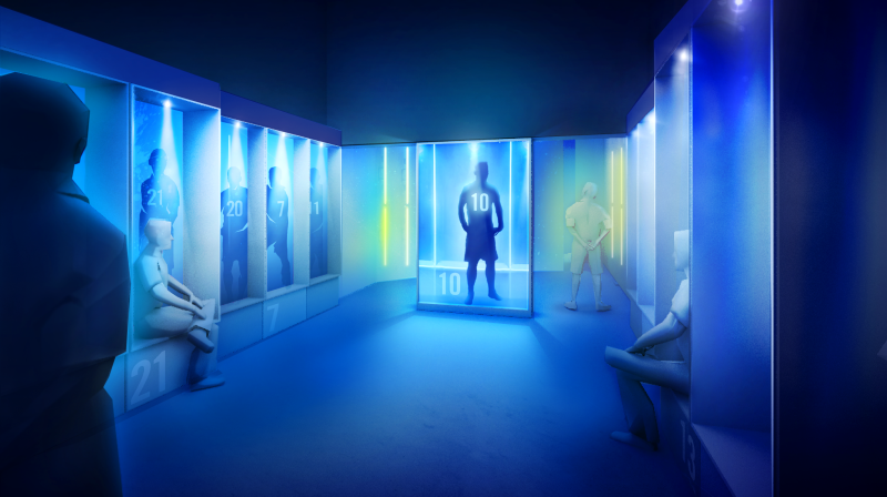 A digital rendering of the Messi Experience