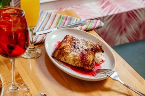 food on a white dish