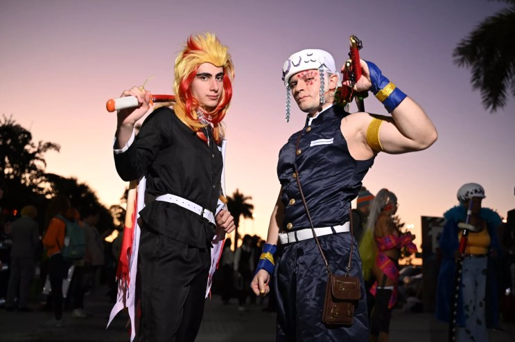Two cosplayers at OtakuFest in Miami