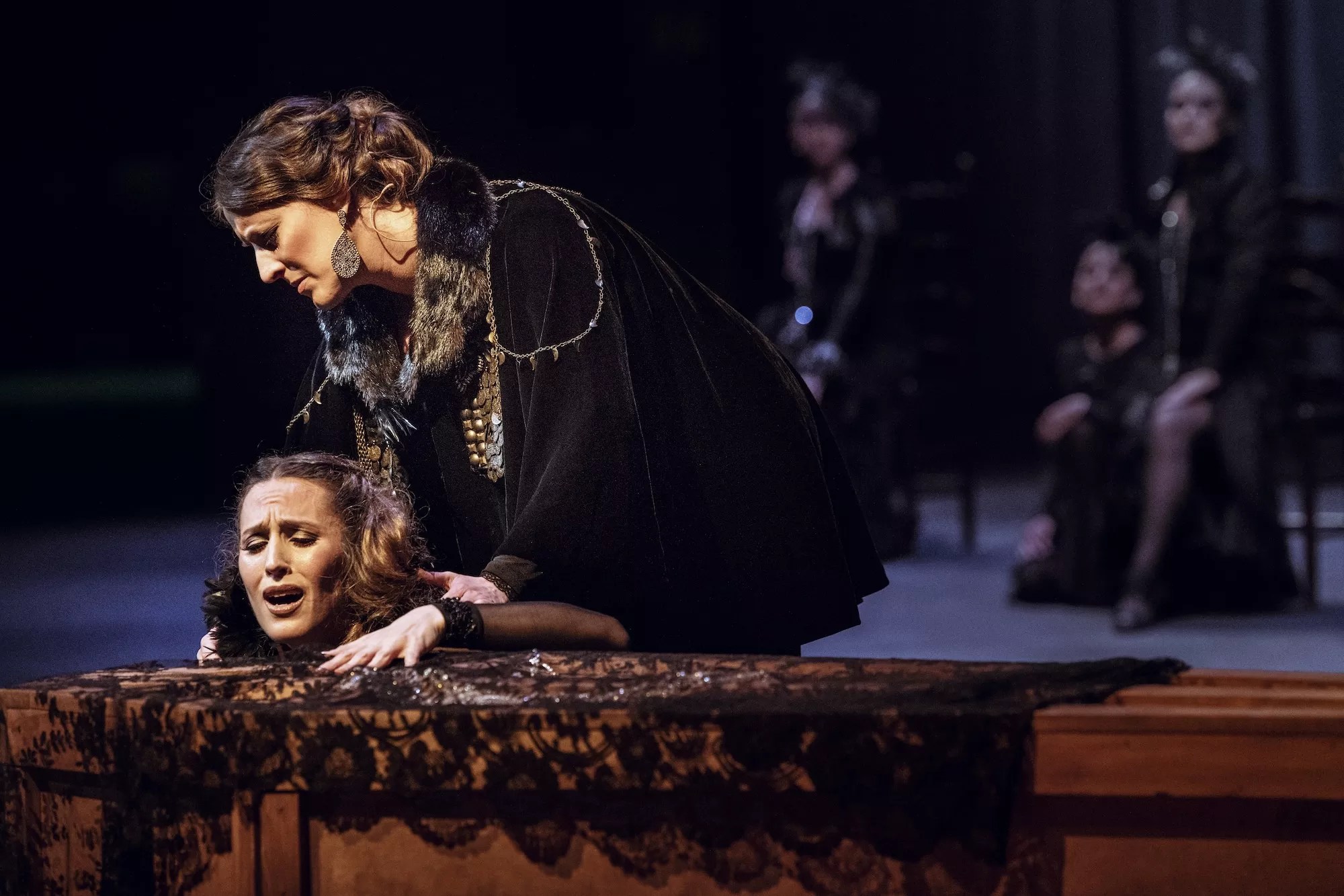 Siudy Garrido and Argentina Lopez on stage