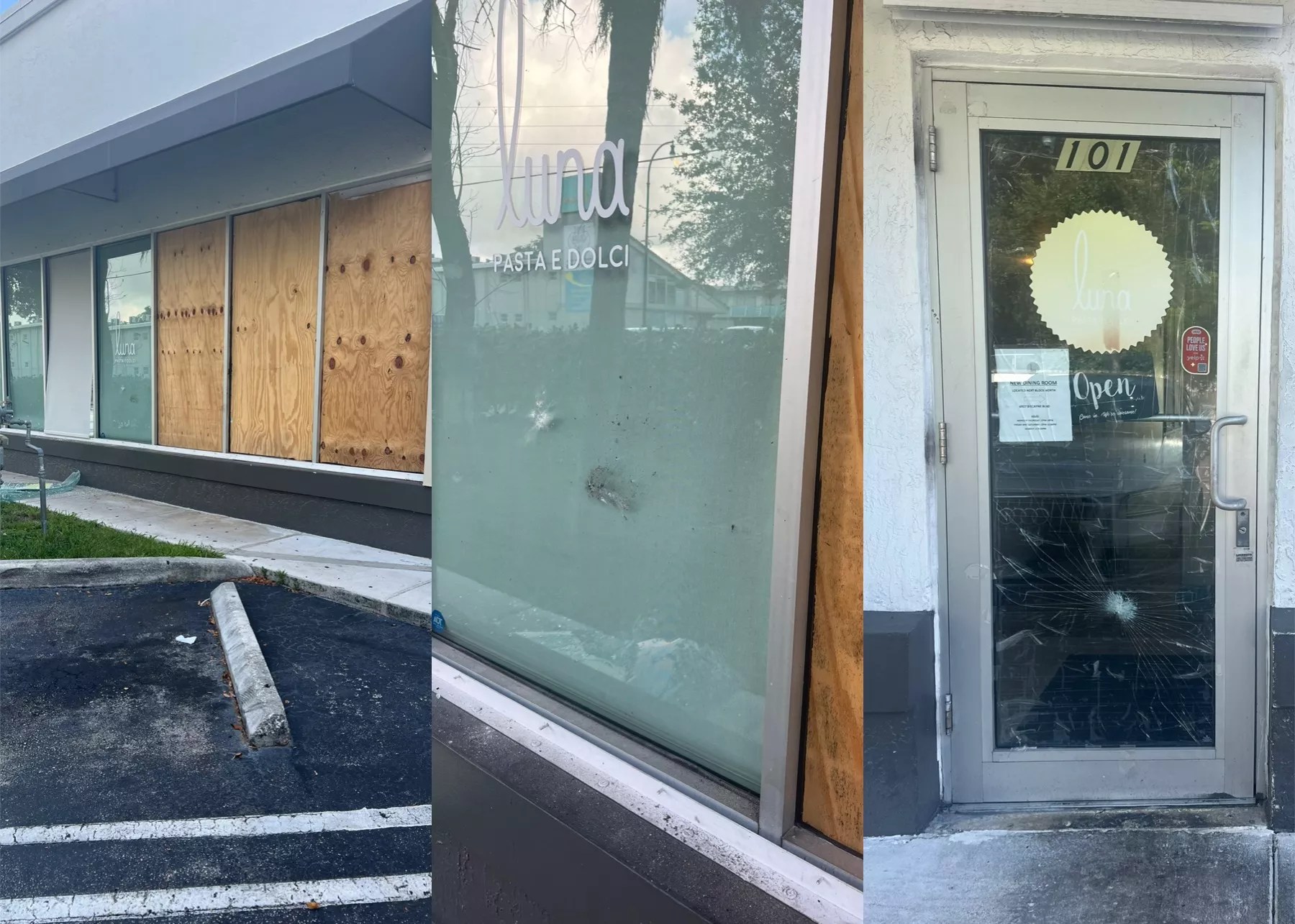 a restaurant with damages