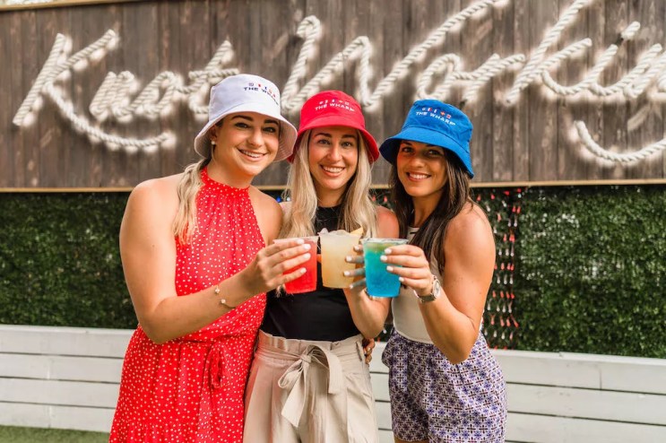 women with drinks