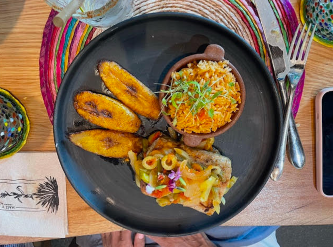 a restaurant dish