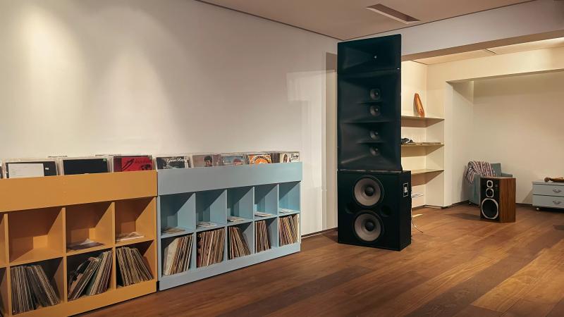 Interior of Terrestrial Funk's record store in Miami's Design District