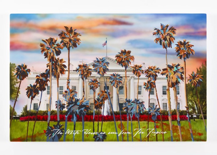 Abstract painting of the White House by Raul Cordero