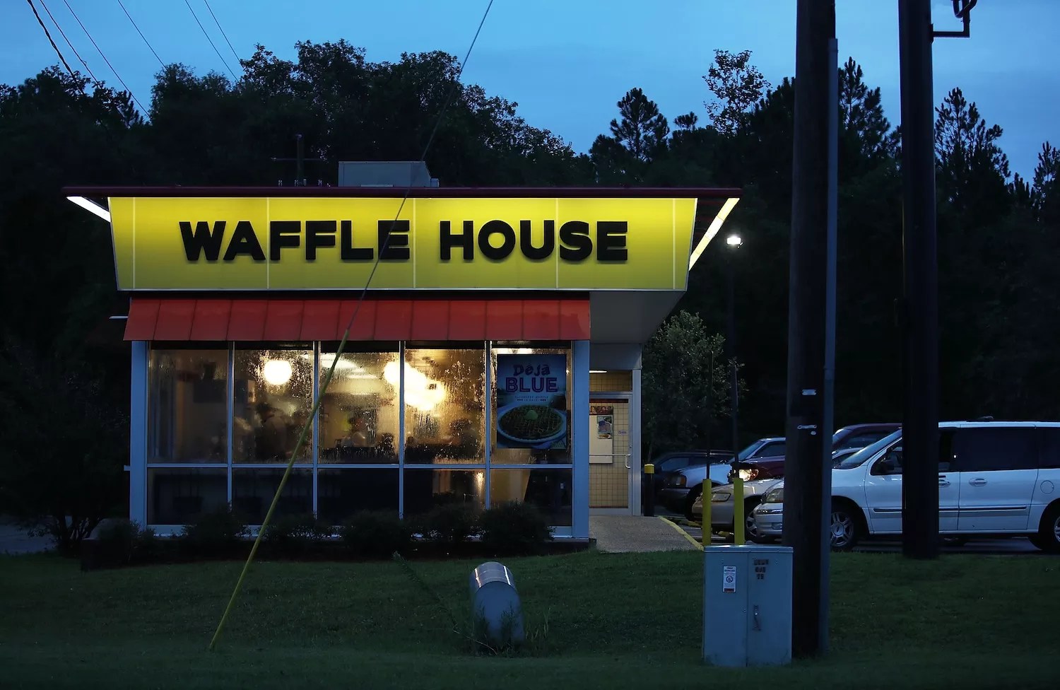 A Waffle House after Tropical Storm Gordon passed through Bayou La Batre, Alabama, on September 5, 2018.