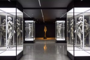 Installation view of "Hajime Sorayama: Desire Machines" at the Museum of Sex in Miami