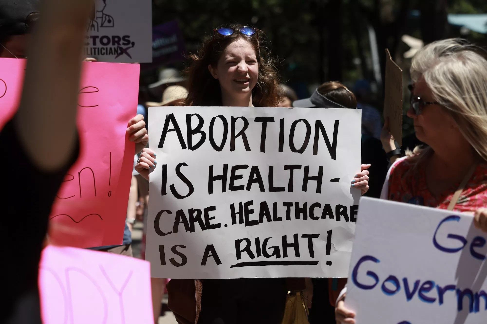 Activists in Florida protesting for reproductive health care