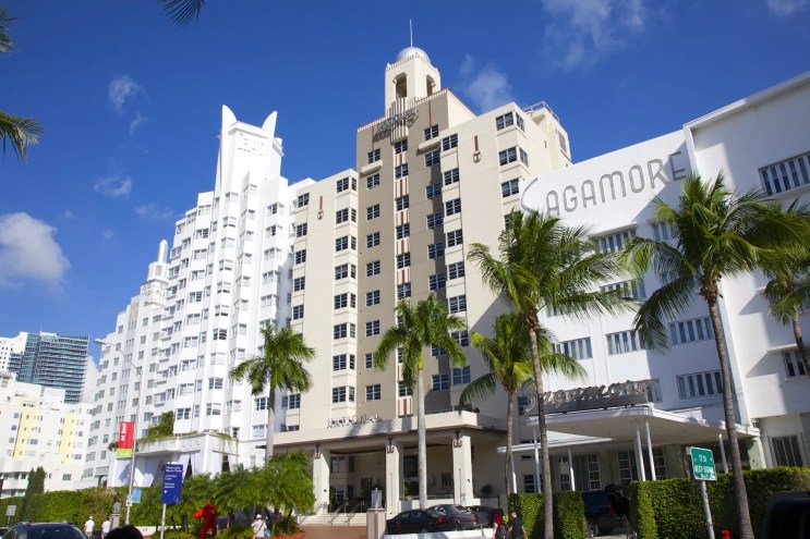 Art deco buildings in the Miami Beach skyline