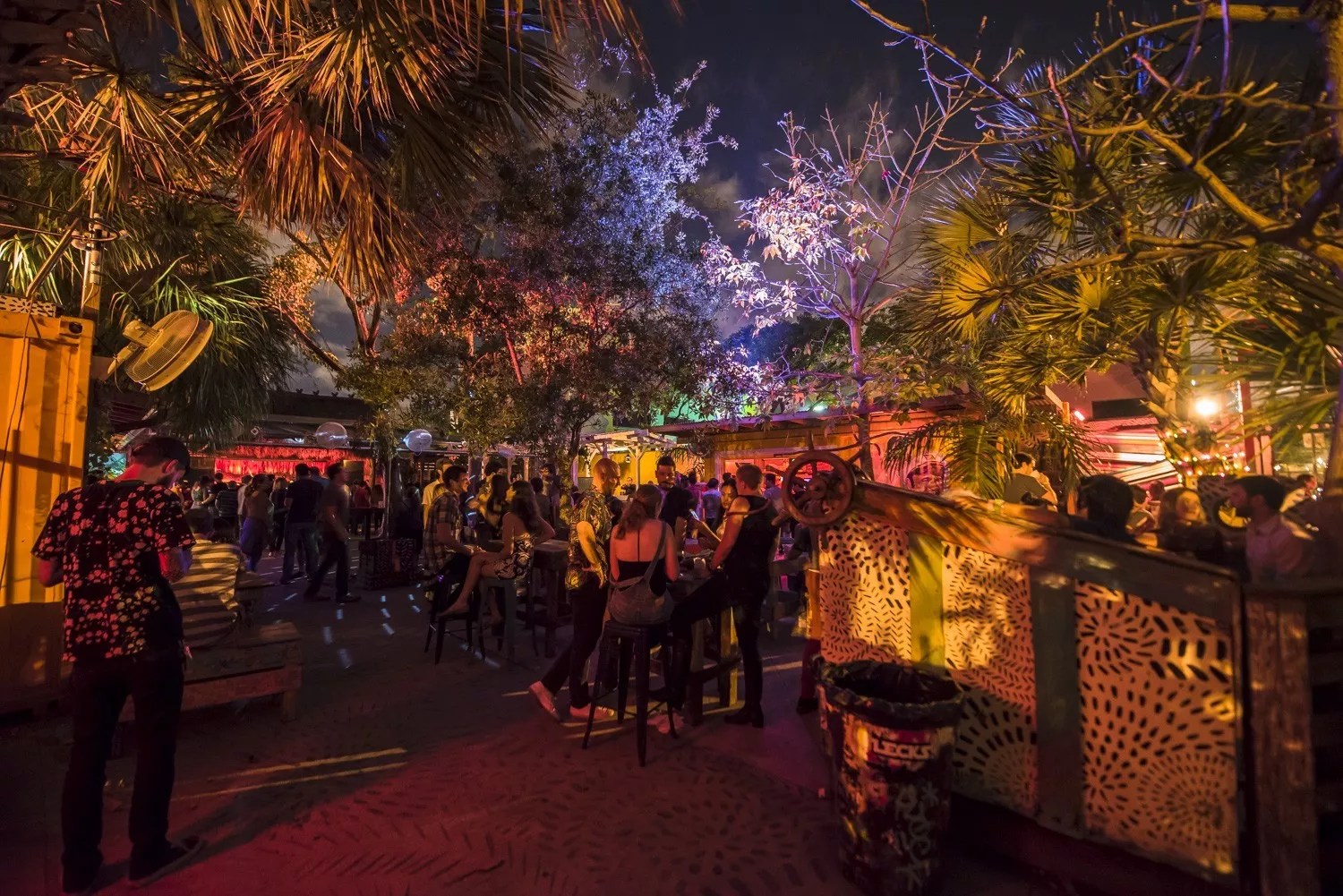 Courtyard space at Gramps bar in Miami
