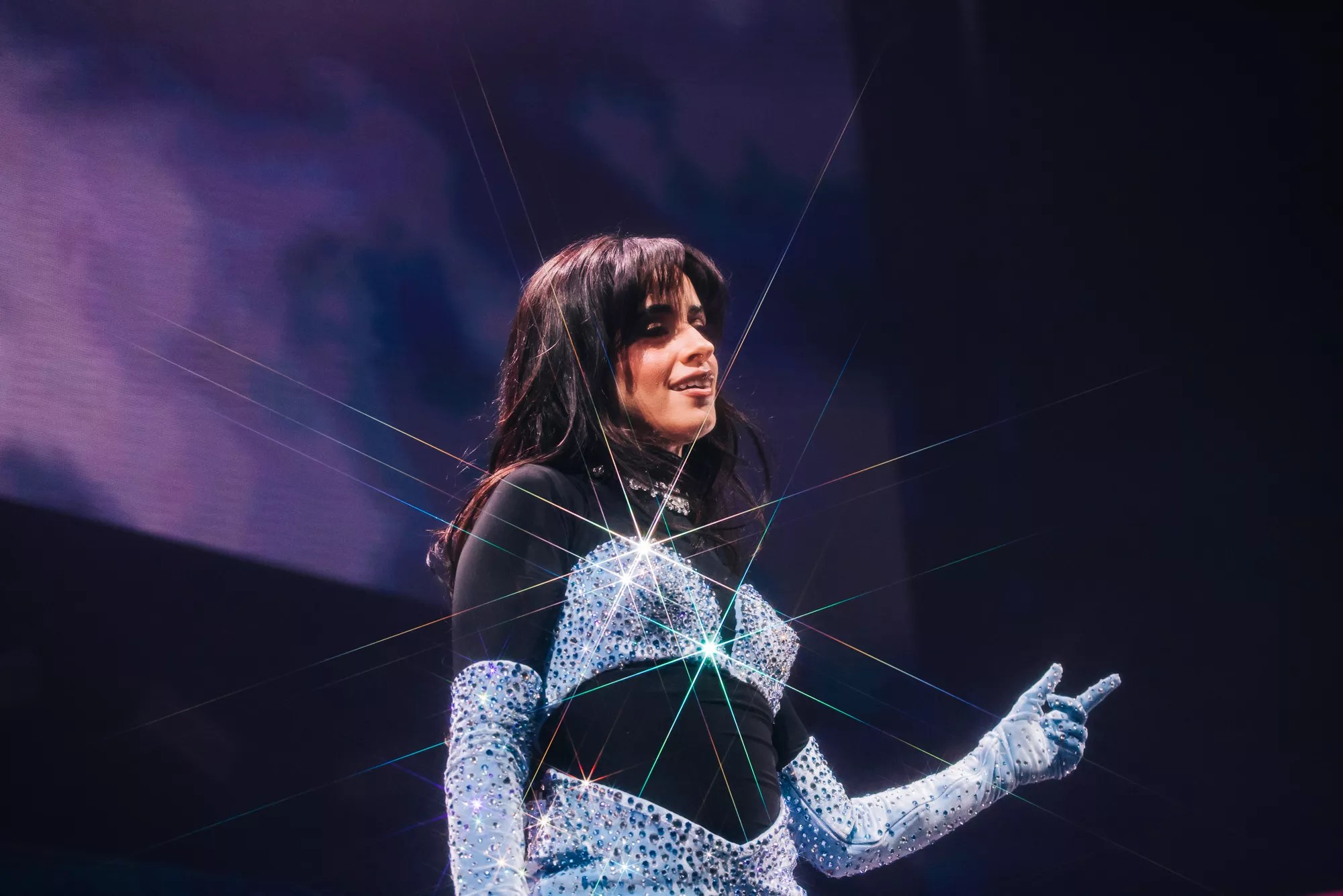 Camila Cabello onstage at Y100's Jingle Ball at the Kaseya Center in Miami